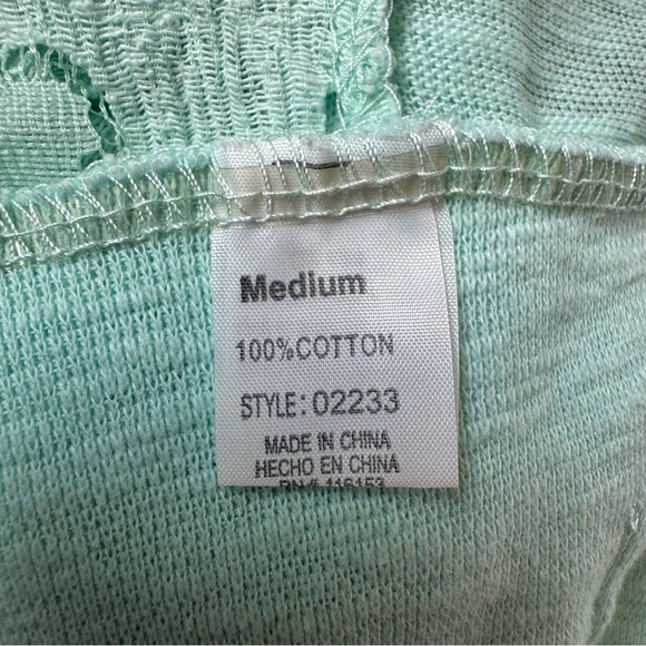 Poof! Green Cardigan Sweater with V-Neck and Cropped Fit - Picture 7 of 7